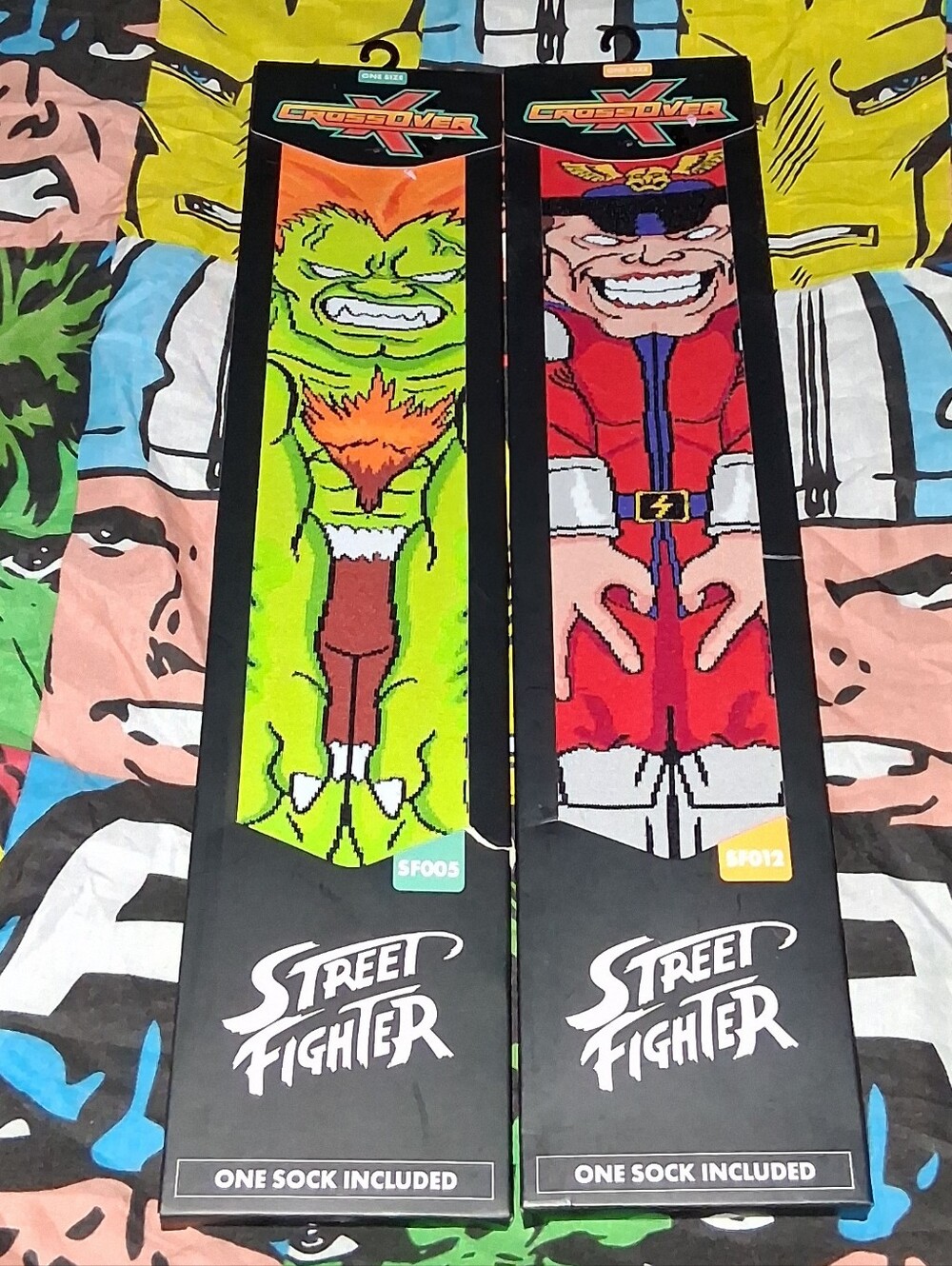 New Street Fighter Crossover X Video Game Socks Blanka M Bison